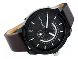Buy Shop Tommy Hilfiger Denim Black Dial Brown Leather Strap Watch for Men - 1791478 USA Online