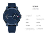 Buy Shop Tommy Hilfiger Denim Blue Dial Blue Rubber Strap Watch for Men - 1791556 USA Online