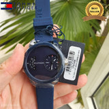 Buy Shop Tommy Hilfiger Denim Blue Dial Blue Rubber Strap Watch for Men - 1791556 USA Online