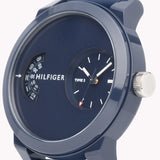 Buy Shop Tommy Hilfiger Denim Blue Dial Blue Rubber Strap Watch for Men - 1791556 USA Online