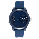 Buy Shop Tommy Hilfiger Denim Blue Dial Blue Rubber Strap Watch for Men - 1791556 USA Online