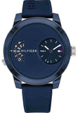 Buy Shop Tommy Hilfiger Denim Blue Dial Blue Rubber Strap Watch for Men - 1791556 USA Online