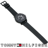 Buy Shop Tommy Hilfiger Denim Quartz Black Dial Black Leather Strap Watch for Men - 1791479 USA Online