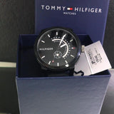 Buy Shop Tommy Hilfiger Denim Quartz Black Dial Black Rubber Strap Watch for Men - 1791483 USA Online