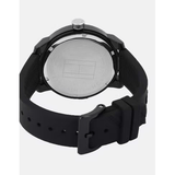 Buy Shop Tommy Hilfiger Denim Quartz Black Dial Black Rubber Strap Watch for Men - 1791483 USA Online