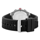 Buy Shop Tommy Hilfiger Denim Quartz Black Dial Black Rubber Strap Watch for Men - 1791483 USA Online