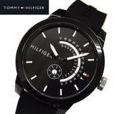 Buy Shop Tommy Hilfiger Denim Quartz Black Dial Black Rubber Strap Watch for Men - 1791483 USA Online