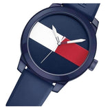 Buy Shop Tommy Hilfiger Denim Quartz Blue Dial Blue Rubber Strap Watch for Men - 1791322 USA Online