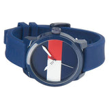 Buy Shop Tommy Hilfiger Denim Quartz Blue Dial Blue Rubber Strap Watch for Men - 1791322 USA Online