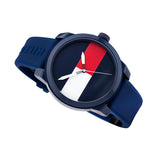 Buy Shop Tommy Hilfiger Denim Quartz Blue Dial Blue Rubber Strap Watch for Men - 1791322 USA Online