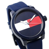 Buy Shop Tommy Hilfiger Denim Quartz Blue Dial Blue Rubber Strap Watch for Men - 1791322 USA Online