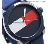 Buy Shop Tommy Hilfiger Denim Quartz Blue Dial Blue Rubber Strap Watch for Men - 1791322 USA Online