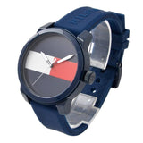 Buy Shop Tommy Hilfiger Denim Quartz Blue Dial Blue Rubber Strap Watch for Men - 1791322 USA Online
