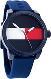 Buy Shop Tommy Hilfiger Denim Quartz Blue Dial Blue Rubber Strap Watch for Men - 1791322 USA Online