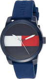 Buy Shop Tommy Hilfiger Denim Quartz Blue Dial Blue Rubber Strap Watch for Men - 1791322 USA Online