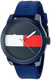 Buy Shop Tommy Hilfiger Denim Quartz Blue Dial Blue Rubber Strap Watch for Men - 1791322 USA Online