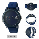Buy Shop Tommy Hilfiger Denim Quartz Blue Dial Blue Rubber Strap Watch for Men - 1791325 USA Online