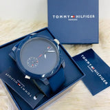 Buy Shop Tommy Hilfiger Denim Quartz Blue Dial Blue Rubber Strap Watch for Men - 1791325 USA Online