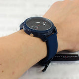 Buy Shop Tommy Hilfiger Denim Quartz Blue Dial Blue Rubber Strap Watch for Men - 1791325 USA Online