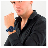 Buy Shop Tommy Hilfiger Denim Quartz Blue Dial Blue Rubber Strap Watch for Men - 1791325 USA Online