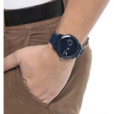 Buy Shop Tommy Hilfiger Denim Quartz Blue Dial Blue Rubber Strap Watch for Men - 1791325 USA Online