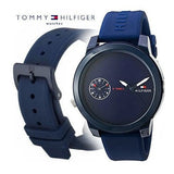 Buy Shop Tommy Hilfiger Denim Quartz Blue Dial Blue Rubber Strap Watch for Men - 1791325 USA Online