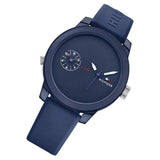 Buy Shop Tommy Hilfiger Denim Quartz Blue Dial Blue Rubber Strap Watch for Men - 1791325 USA Online