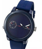 Buy Shop Tommy Hilfiger Denim Quartz Blue Dial Blue Rubber Strap Watch for Men - 1791325 USA Online