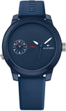 Buy Shop Tommy Hilfiger Denim Quartz Blue Dial Blue Rubber Strap Watch for Men - 1791325 USA Online