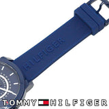 Buy Shop Tommy Hilfiger Denim Quartz Blue Dial Blue Rubber Strap Watch for Men - 1791482 USA Online