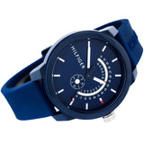Buy Shop Tommy Hilfiger Denim Quartz Blue Dial Blue Rubber Strap Watch for Men - 1791482 USA Online