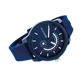 Buy Shop Tommy Hilfiger Denim Quartz Blue Dial Blue Rubber Strap Watch for Men - 1791482 USA Online