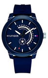 Buy Shop Tommy Hilfiger Denim Quartz Blue Dial Blue Rubber Strap Watch for Men - 1791482 USA Online