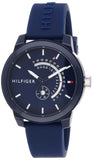 Buy Shop Tommy Hilfiger Denim Quartz Blue Dial Blue Rubber Strap Watch for Men - 1791482 USA Online