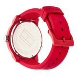 Buy Shop Tommy Hilfiger Denim Quartz Red Dial Red Rubber Strap Watch for Men - 1791480 USA Online