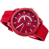 Buy Shop Tommy Hilfiger Denim Quartz Red Dial Red Rubber Strap Watch for Men - 1791480 USA Online