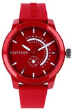 Buy Shop Tommy Hilfiger Denim Quartz Red Dial Red Rubber Strap Watch for Men - 1791480 USA Online