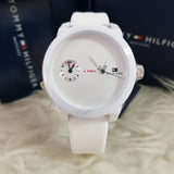 Buy Shop Tommy Hilfiger Denim White Dial White Rubber Strap Watch for Men - 1791324 USA Online