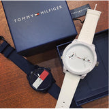 Buy Shop Tommy Hilfiger Denim White Dial White Rubber Strap Watch for Men - 1791324 USA Online