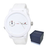 Buy Shop Tommy Hilfiger Denim White Dial White Rubber Strap Watch for Men - 1791324 USA Online