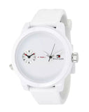 Buy Shop Tommy Hilfiger Denim White Dial White Rubber Strap Watch for Men - 1791324 USA Online
