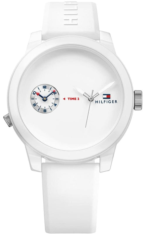 Buy Shop Tommy Hilfiger Denim White Dial White Rubber Strap Watch for Men - 1791324 USA Online