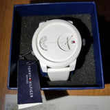 Buy Shop Tommy Hilfiger Denim White Dial White Rubber Strap Watch for Men - 1791558 USA Online