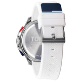 Buy Shop Tommy Hilfiger Denim White Dial White Rubber Strap Watch for Men - 1791558 USA Online