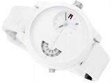 Buy Shop Tommy Hilfiger Denim White Dial White Rubber Strap Watch for Men - 1791558 USA Online