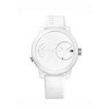 Buy Shop Tommy Hilfiger Denim White Dial White Rubber Strap Watch for Men - 1791558 USA Online