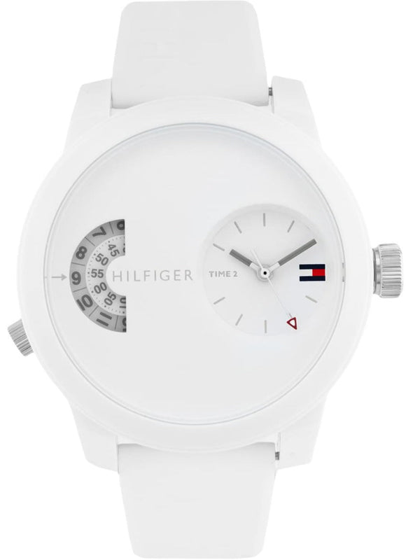Buy Shop Tommy Hilfiger Denim White Dial White Rubber Strap Watch for Men - 1791558 USA Online