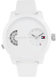 Buy Shop Tommy Hilfiger Denim White Dial White Rubber Strap Watch for Men - 1791558 USA Online