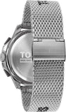 Buy Shop Tommy Hilfiger Digital Black Dial Silver Mesh Bracelet Watch For Men - 1791765 USA Online