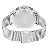 Buy Shop Tommy Hilfiger Digital Black Dial Silver Mesh Bracelet Watch For Men - 1791765 USA Online